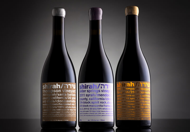 wine label designs with hot-stamping